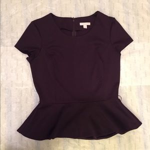 Dark purple peplum top